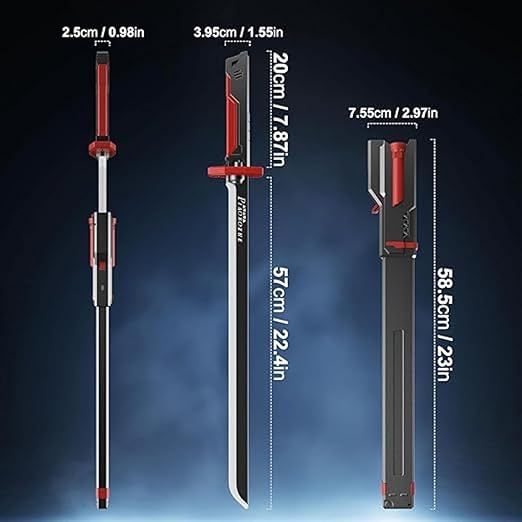 Zenvyra LED Sword with Smoke & Spark Effects (7-Color Blade, Sound FX)