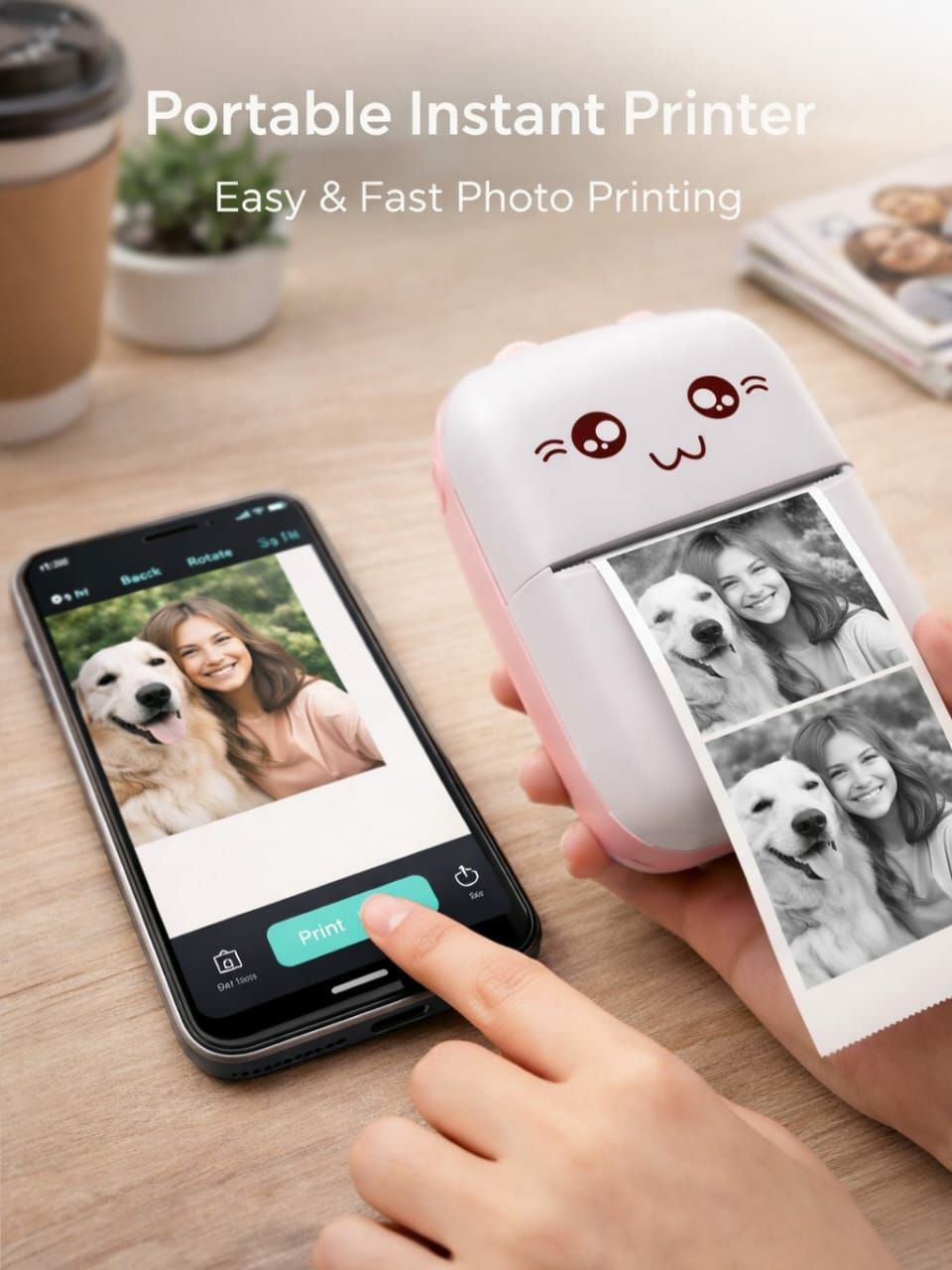 Portable Bluetooth Thermal Photo Printer (Mini Instant Printer)